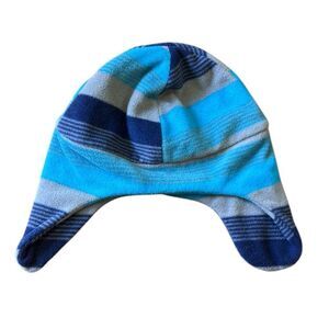 Healthtex One Size Boy’s Toddler Blue Gray Beanie Toboggan Over the Ear Hat